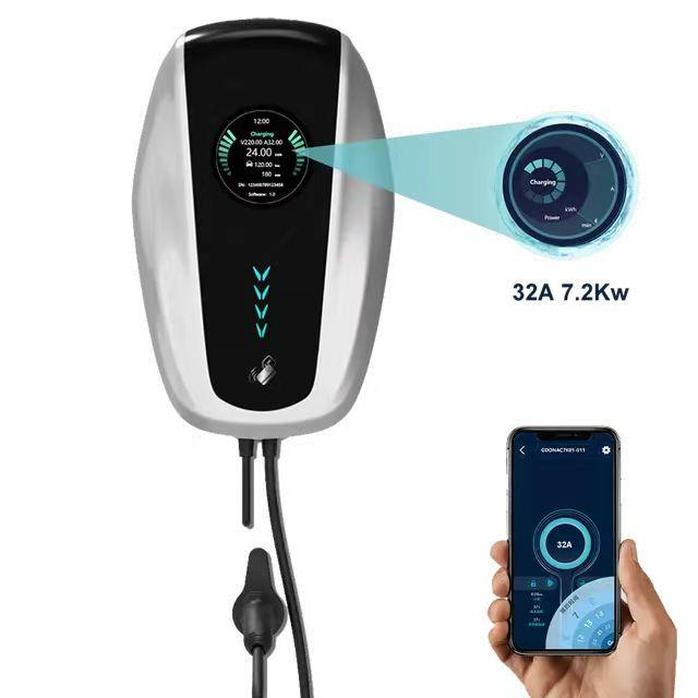 7 kw three-phase AC charging pile ev charger column type1 or type2 American or European plug