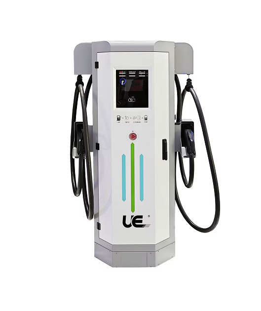 60kw DC fast EV charging pile CCS1/CCS2/GBT/CHAdeMO dual guns